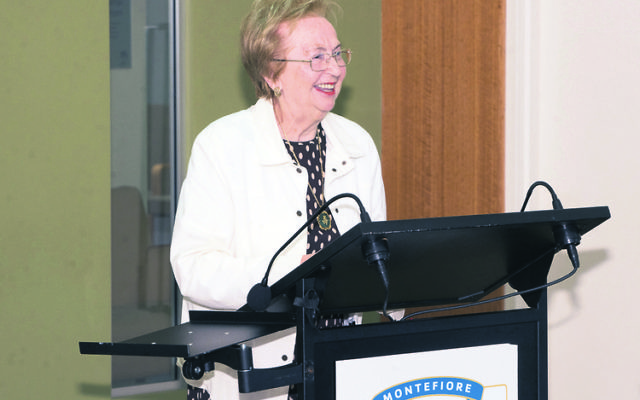 Betty Wilkenfeld at the launch of her Montefiore Community Life Story in April.