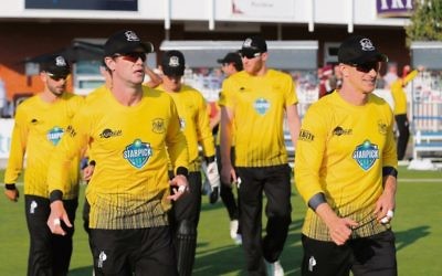 Michael Klinger (far right) has returned to the UK to lead Gloucestershire in the T20 Blast. Photo: Gloucestershire Cricket