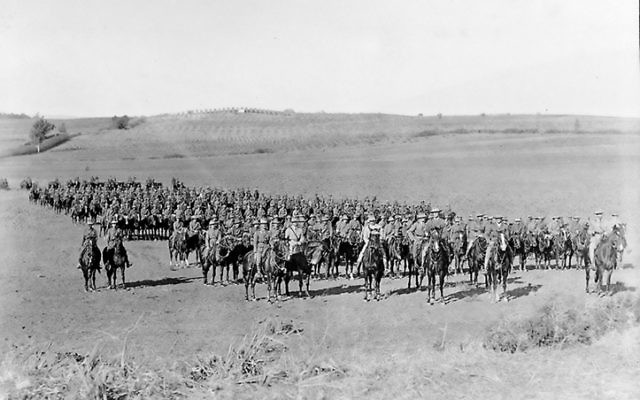 Allied mounted troops in the Battle of Megiddo. Photo: UK National Army Museum