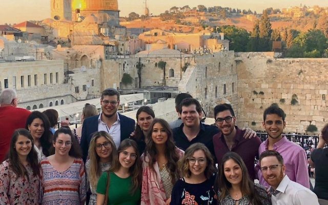 Participants on ZCNSW's Yesh program in Jerusalem.