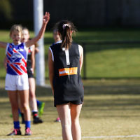 2-9-18. In their first year in the competition, the AJAX U 14 girls take out the premiership against East Malvern. Photo: Peter Haskin
