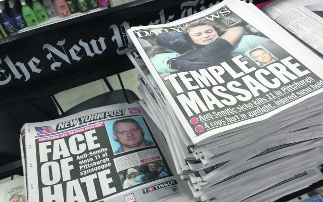 Newspaper front pages following the attack. Photo: Richard B. Levine/AAP