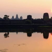 David Golshevsky entered this sunrise photo taken at the Angkor Wat temple in Siem Reap, Cambodia.