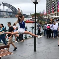 Perth resident Itzchak Vider entered this photo of daughter Maytal, 12, jumping for joy at the Sydney Opera House.