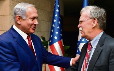 Benjamin Netanyahu meeting John Bolton. Photo: Kobi Gideon/GPO