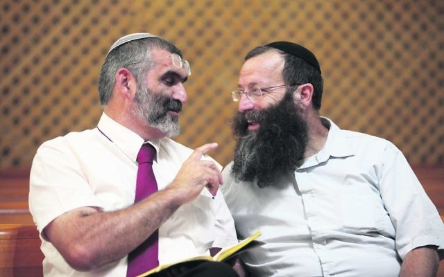 Otzma Yehudit's Michael Ben-Ari (left), and Baruch Marzel. Photo:Yoav Ari Dudkevitch/Flash90