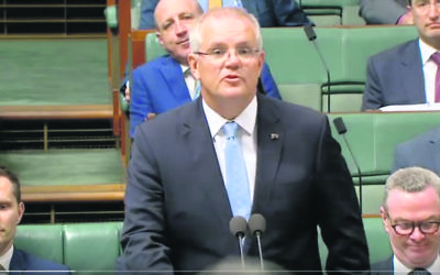 Scott Morrison speaking in Parliament.