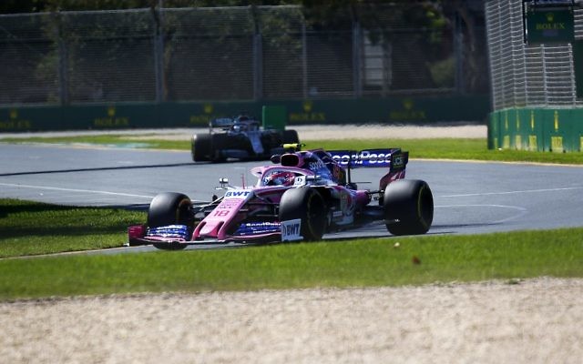 Following a disappointing qualifying session, Jewish Canadian Formula 1 driver Lance Stroll bounced
back to claim P9 and vital points in his Racing Point debut, at the first grand prix of the 2019 F1 season
at Albert Park. Photo: Peter Haskin