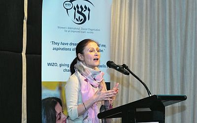 Rolene Marks addresses the WIZO
Victoria event. Photo: Ren Rizzolo