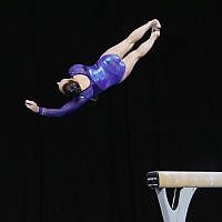 23-5-19. Australian Gymnastics  Championships, Melbourne. Women's Artistic. Jaymi Aronowitz from NSW. Beam. Photo: Peter Haskin