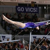 23-5-19. Australian Gymnastics  Championships, Melbourne. Women's Artistic. Jaymi Aronowitz from NSW. Uneven bars. Photo: Peter Haskin