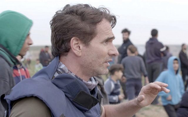 Todd Sampson while filming in Gaza. Photo:  Network Ten