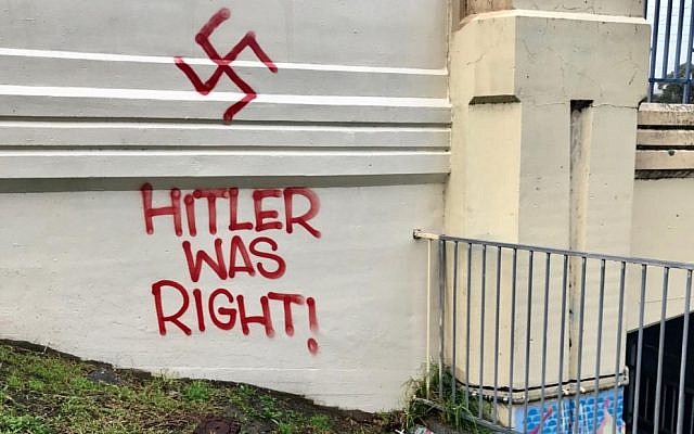 Antisemitic graffiti in the Melbourne suburb of Ashburton.