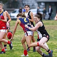 2-8-19. AJAX Jackettes defeated Parkdale Vultures 3.1-19 to 1.1-7 in the 1st semi final of the VAFA Women's Division 4 at Gary Smorgon Oval. Photo: Peter Haskin