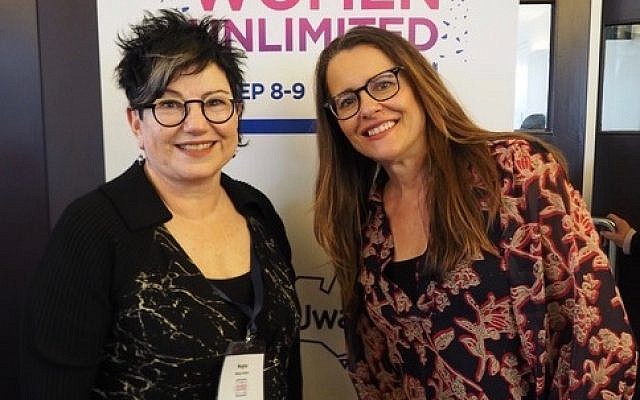 Negba Weiss-Dolev (left) with Melinda Tankard-Reist at the NCJWA
conference.
