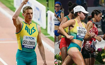 Steven Solomon (left) and Jemima Montag. Photos: Athletics Australia