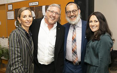 From left: Lauren and Bruce Fink, Rabbi Yehoshua and Rebbetzin Laya Smukler.