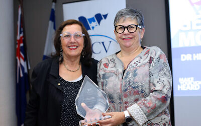 Dr Helen Light (left) with JCCV president Jennifer Huppert. Photo: Peter Haskin
