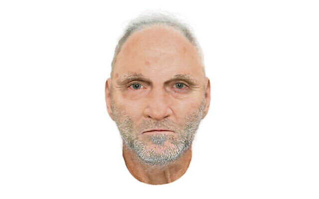 A computer-generated image of the man.
