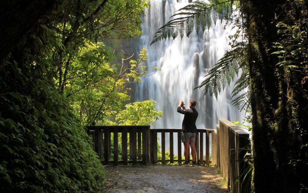 Jason Agatho at Marokopa Falls, New Zealand. Photo entered by Sharon Flitman.