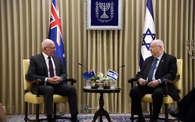 David Hurley meeting with Reuven Rivlin on Tuesday. Photo: Israel GPO