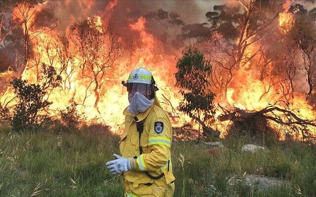 Noel Kessel battling a blaze.
Photo: Courtesy, Noel Kessel