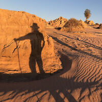 HOLIDAY FINALIST B: Ray Doobov in the sand dunes of Mungo National Park. Photo entered by Ray Doobov.