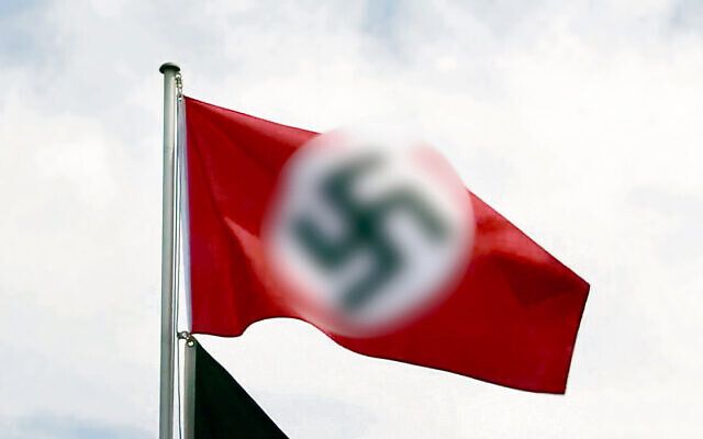 A Nazi flag similar to that flown at Robertson Oval in Wagga.
