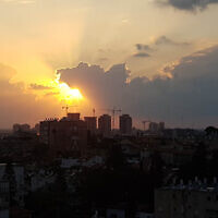 Diane Shonberg entered this sunset photo taken in Rehovot, Israel.