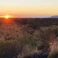 Joe Rudzyn entered this photo taken at sunrise at Uluru.