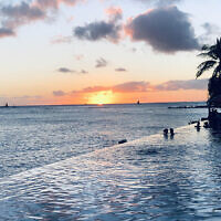 Sue Rudzyn entered this photo taken at sunset at Waikiki beach.