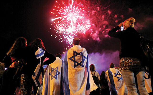 Yom Ha’atzmaut celebrations in Tel Aviv. Photo: EPA/Abir Sultan