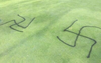 The graffiti at Cranbourne Golf Club.