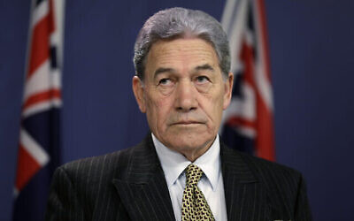 New Zealand Deputy Prime Minister and Minister for Foreign Affairs Winston Peters on October 4, 2019. (AP Photo/Rick Rycroft)