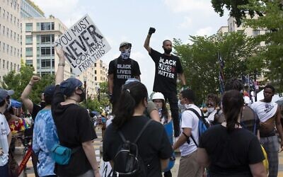 Black Lives Matter protesters in Washington DC last Saturday. Photo: Stefani Reynolds/CNP/Abacapress.com