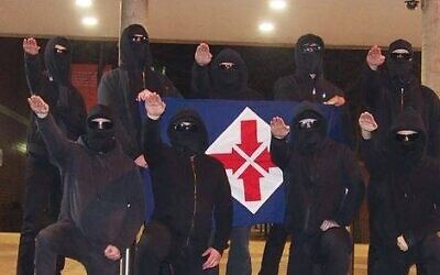 The neo-Nazis at Swinburne.
Photo: Facebook