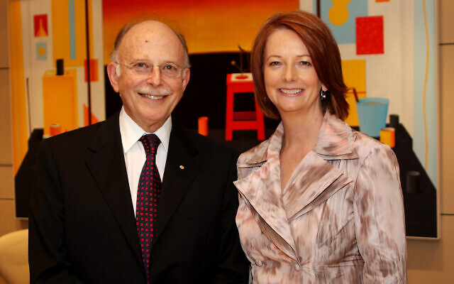 Mark Leibler and Julia Gillard. Photo: Peter Haskin