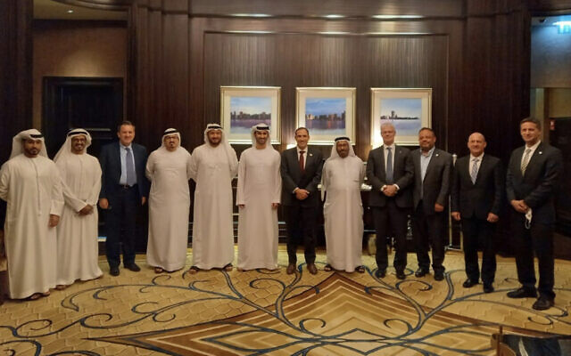 Dr Tal Becker (third from right) in Abu Dhabi earlier this month.
