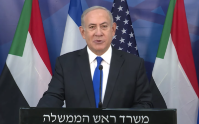 Prime Minister Benjamin Netanyahu announces Israel-Sudan peace in a Hebrew video, October 23, 2020.