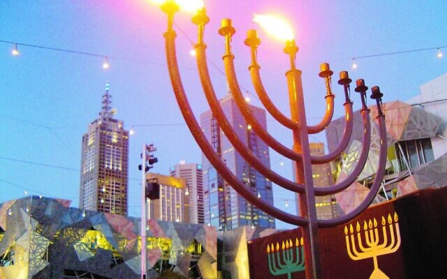 A previous Chanukah celebration
in Federation Square.
Photo: Peter Haskin