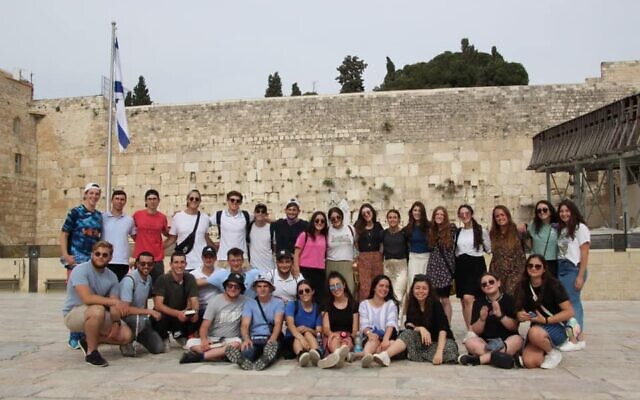 Participants on the Bnei Akiva Limmud program in Israel last month.