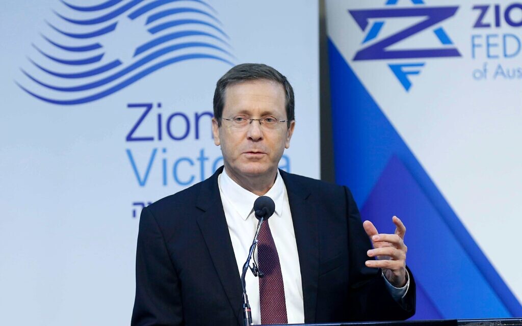 Isaac Herzog during a visit to Australia in 2018. Photo: Peter Haskin
