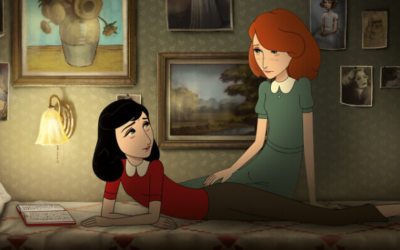 Anne, with her imaginary friend Kitty, to whom Anne wrote her diary. Photo: Purple Whale Films.