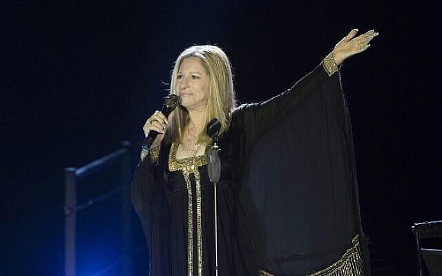 Jewish and Hollywood royalty Barbra Streisand performing in Tel Aviv. Photo: Flash90