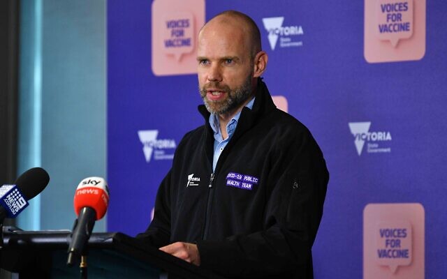 Victorian COVID-19 Commander Jeroen Weimar speaks to media during a press conference in Melbourne on Wednesday. Photo: AAP Image/James Ross