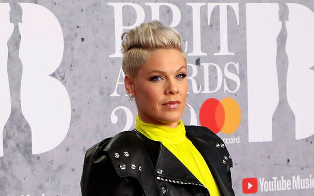 Singer Pink poses for photographers upon arrival at the Brit Awards in London. Photo: Vianney Le Caer/Invision/AP, File