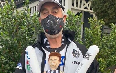 Gideon's unclde Rodney Horin in his Collingwood gear.