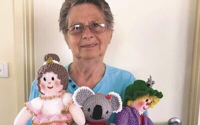 Elizabeth Risman with her dolls.