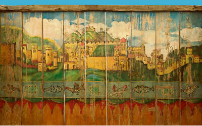 Painted 19th century German succah boards, Israel Museum. Photo: Wikimedia Commons