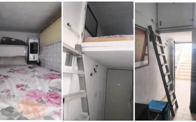 The space in the apartment. 
Photo: Facebook/courtesy via Times of Israel